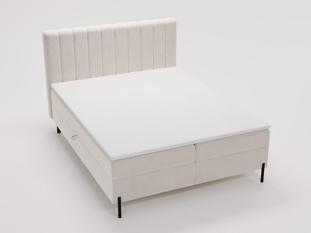BOXBETT Primavera 160x200 Creme - Creme, Holz/Textil (160/200cm) - Graingold