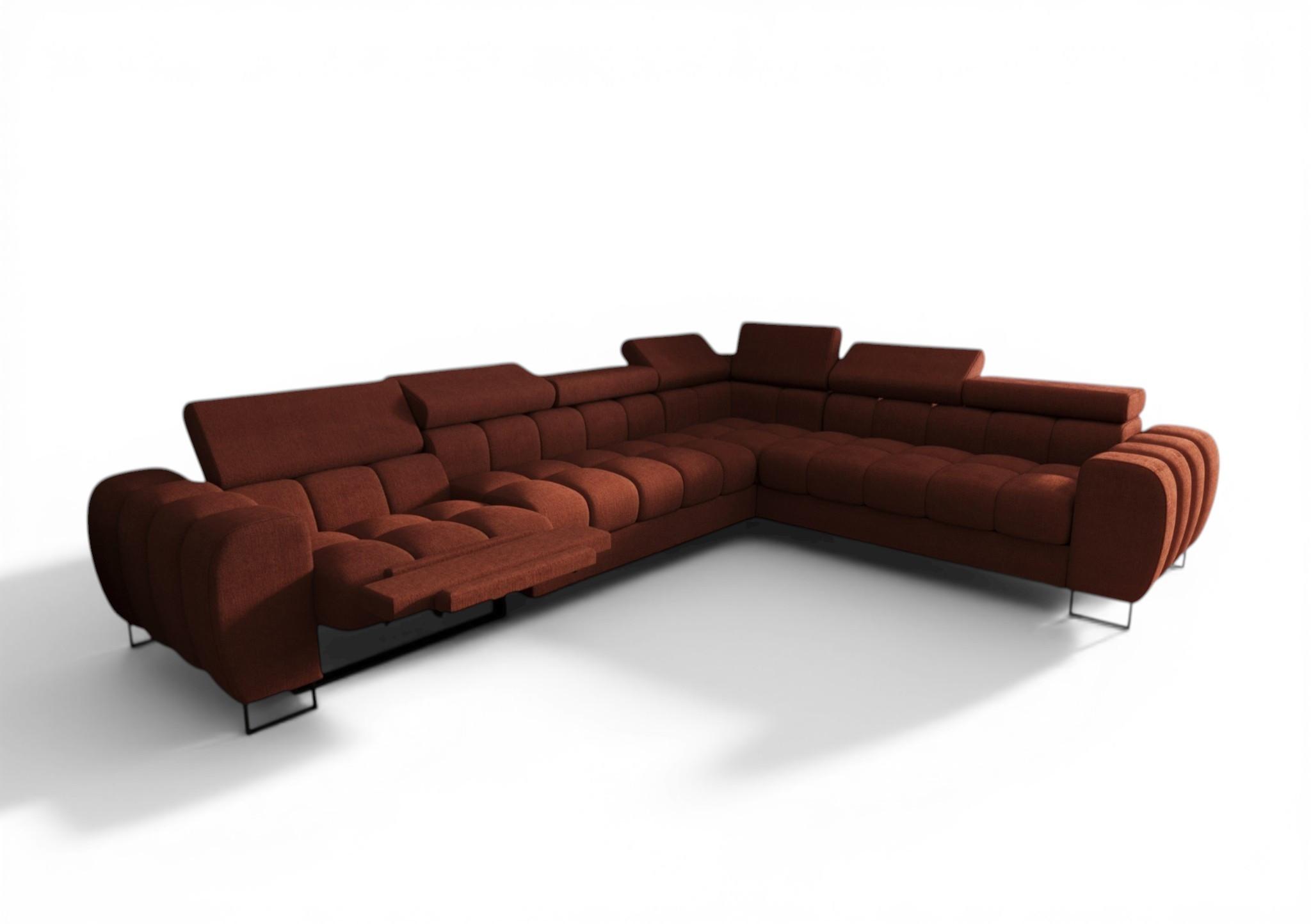 ECKSOFA Bastien Relax - Rot, Holzwerkstoff/Textil (330/260cm) - Fun Möbel