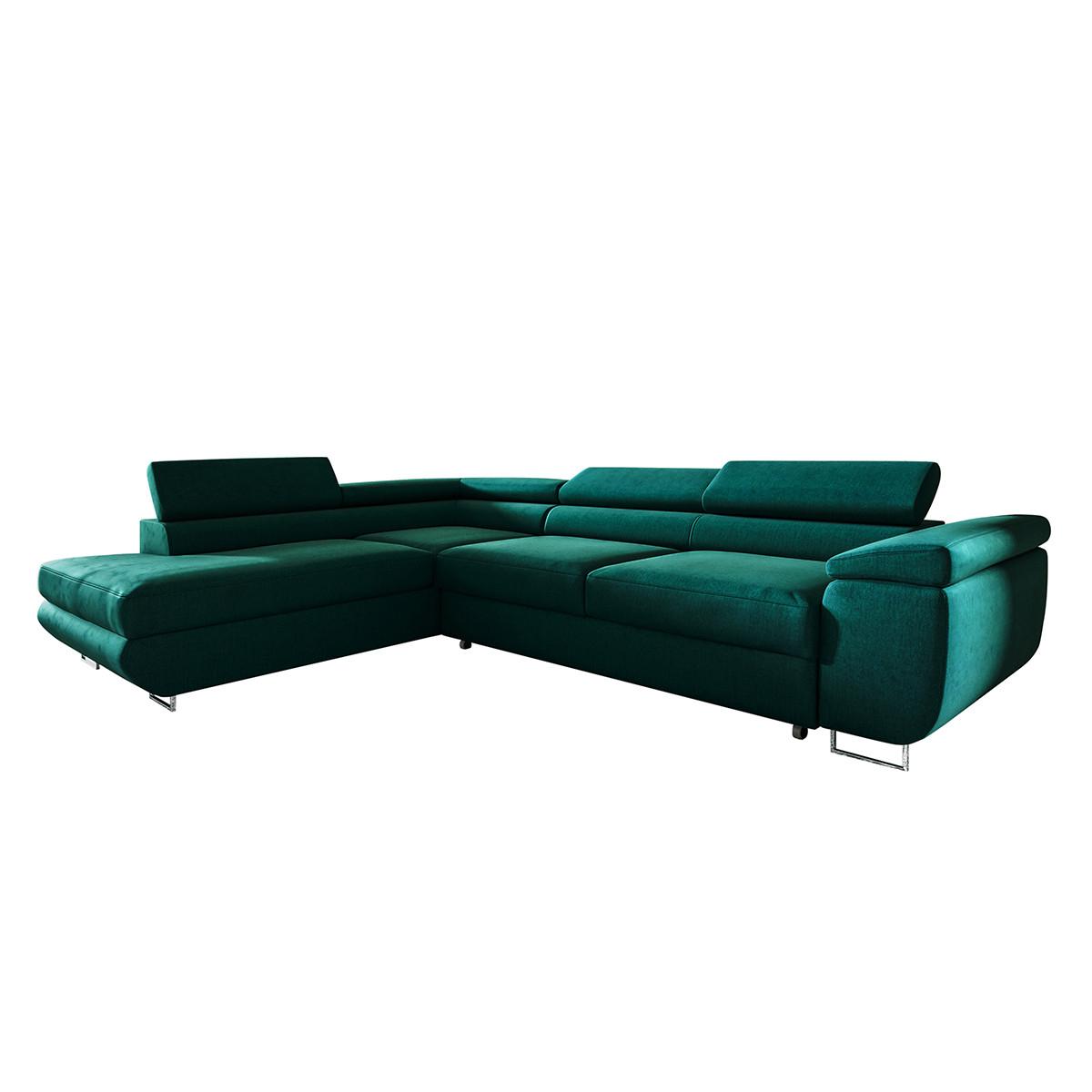 ECKSOFA Lyam 4 Sitzplätze Tannengrün - Grün, Holzwerkstoff (271/201cm) - Petits-meubles