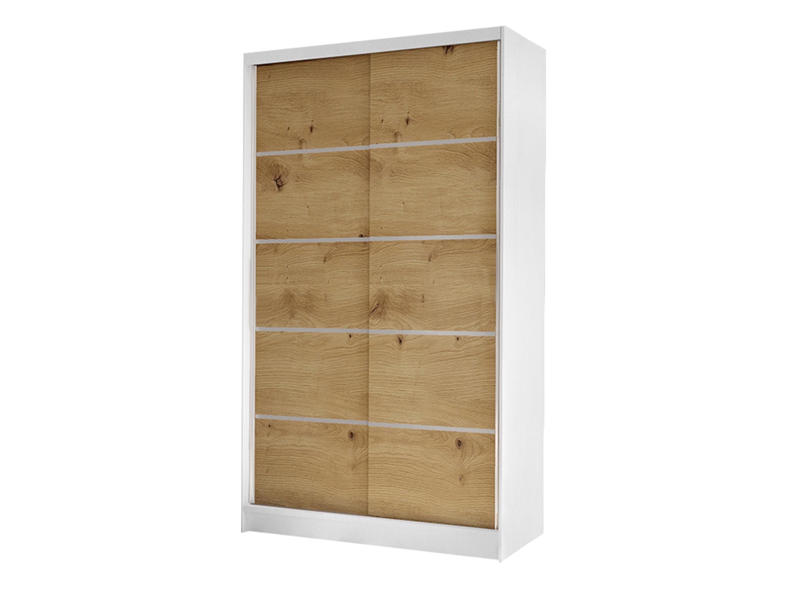SCHWEBETÜRENSCHRANK Diego IV - Weiß/Eiche Artisan, Holzwerkstoff/Metall (100/200/58cm) - MIRJAN24