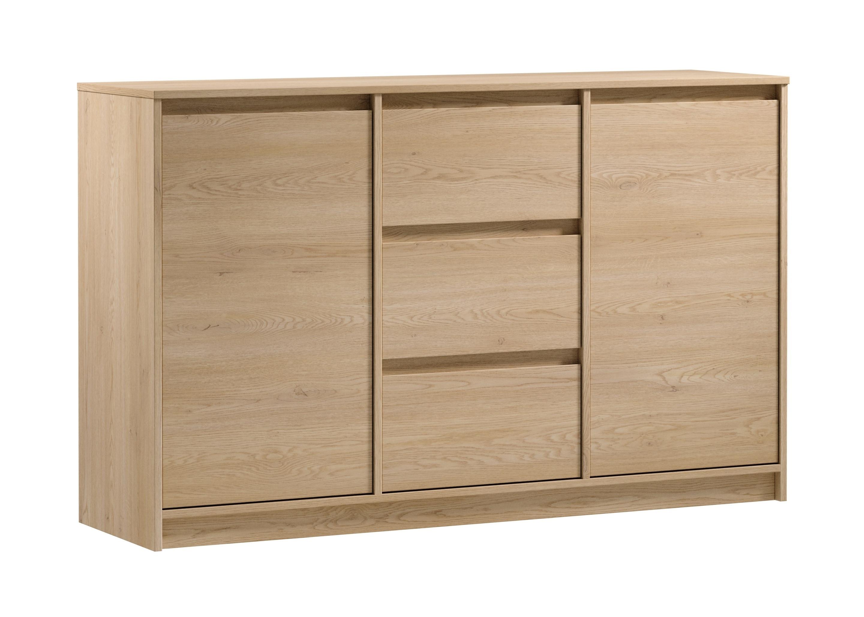 SIDEBOARD Mormanno 2T 3S Eiche Cremona – klassisches Design im Holzdekor - Eichefarben, Holzwerkstoff (138/86.5/40cm) - AX Living