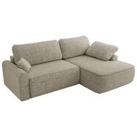 ECKSCHLAFSOFA CUBO L Beige Struktur - rechts - Beige/Schwarz, Kunststoff/Textil (187/273cm) - MKS