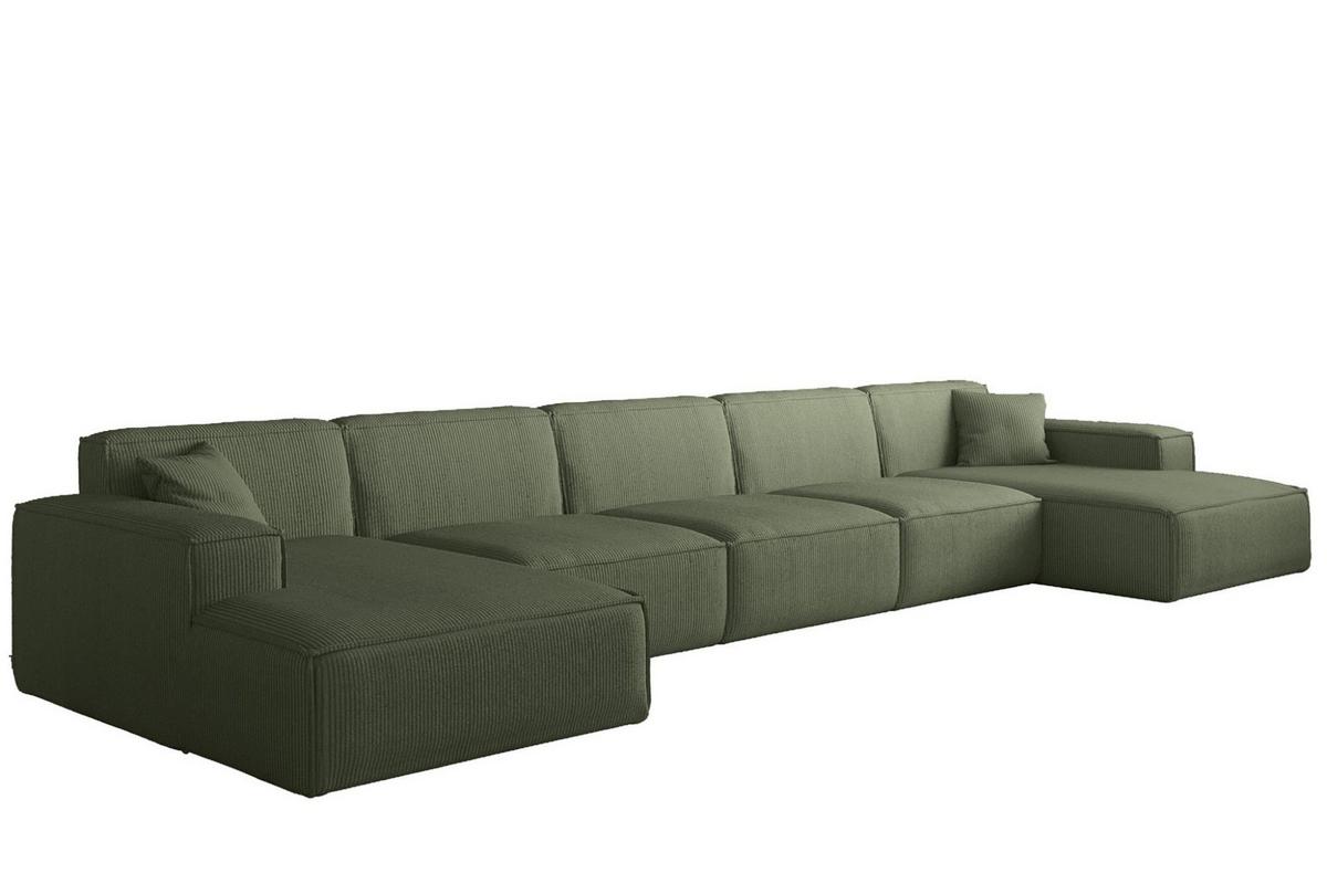 WOHNLANDSCHAFT Celes Premium Xl Scala - Jadegrün, Holzwerkstoff/Textil (462/73/165cm) - Fun Möbel