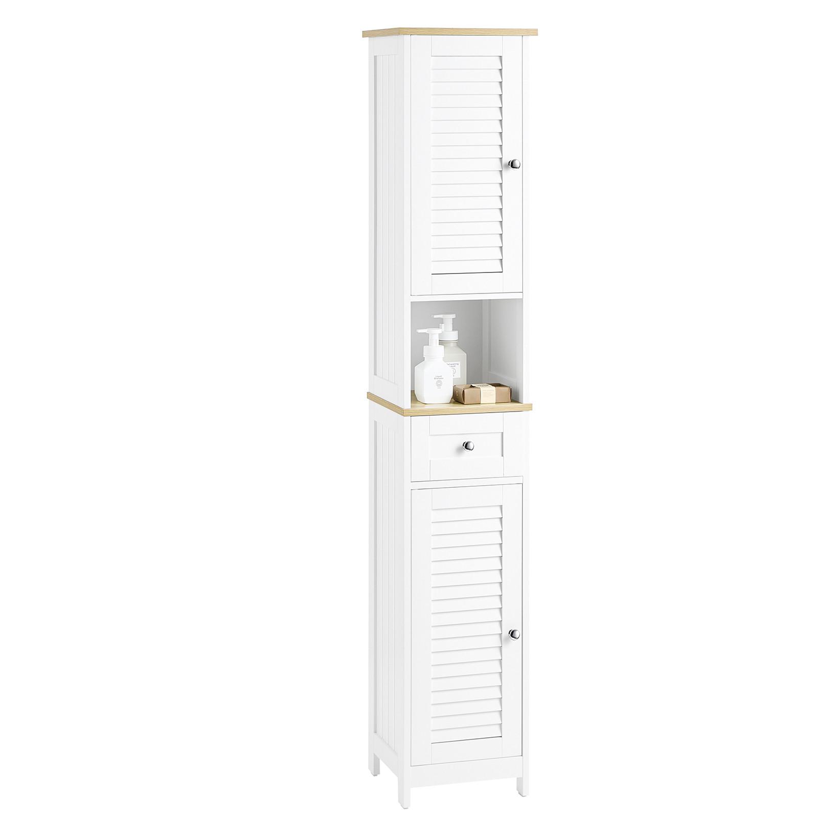 HOCHSCHRANK Weiß - Hellbraun/Weiß, Holzwerkstoff (32/170/30cm) - SoBuy
