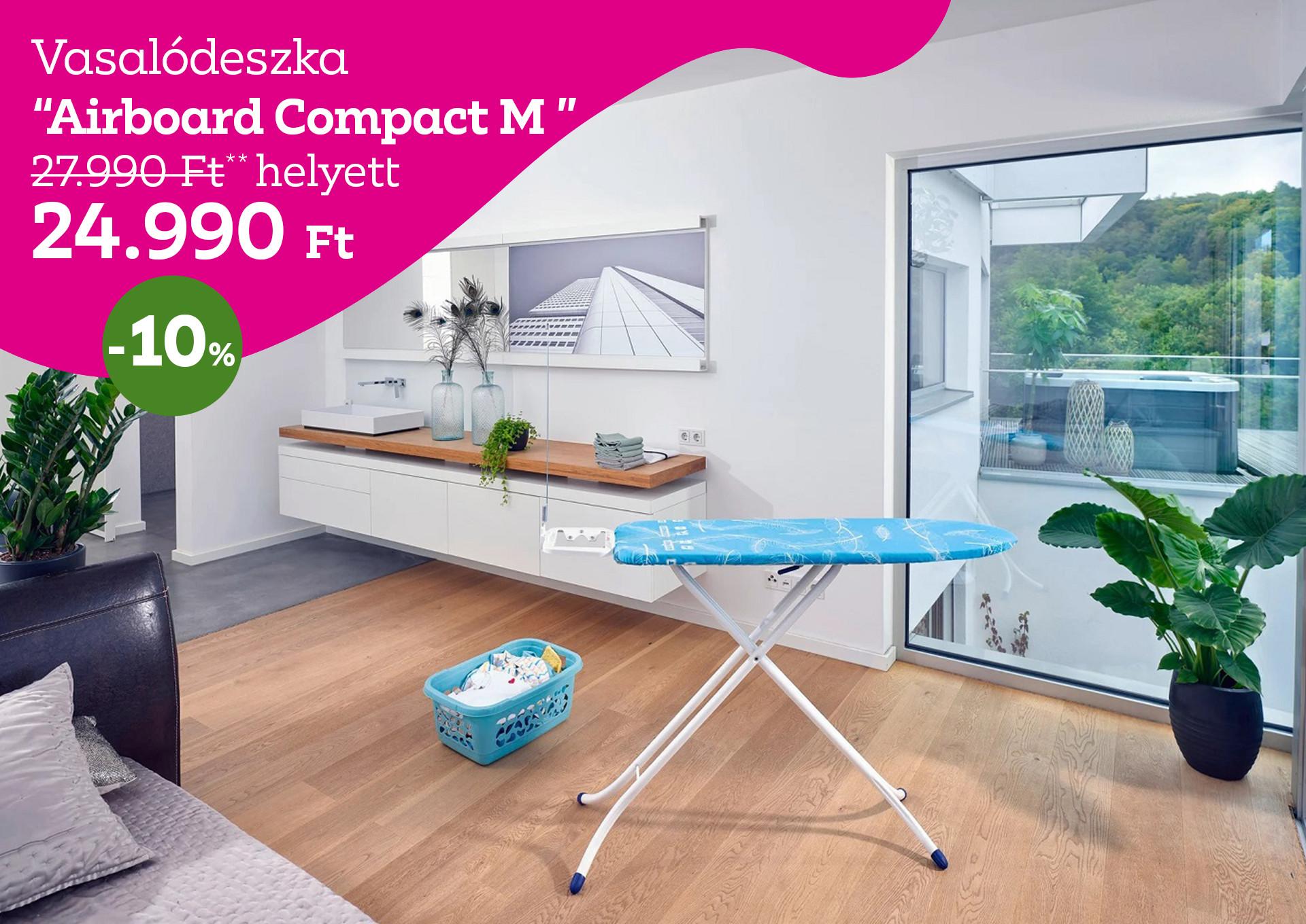 Vasalódeszka AIRBOARD COMPACT M 27990 Forint helyett 24990 Forint, kedvezmény mértéke 10%