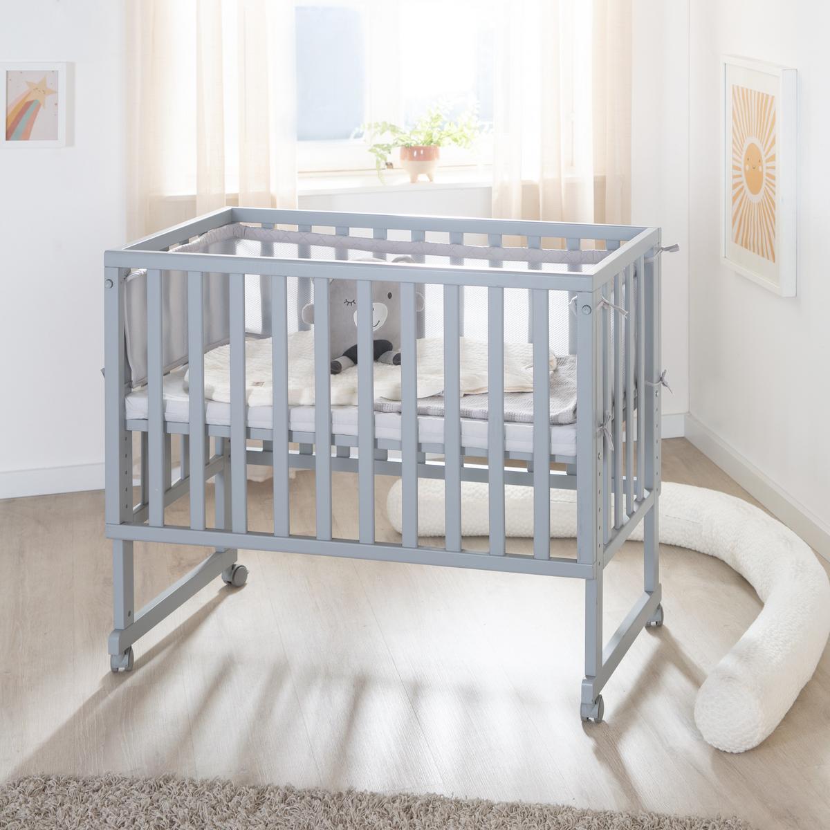 BEISTELLBETT roba Style grau 3in1 Set 90 x 45 cm - Taupe, Holzwerkstoff (45/90cm) - Roba