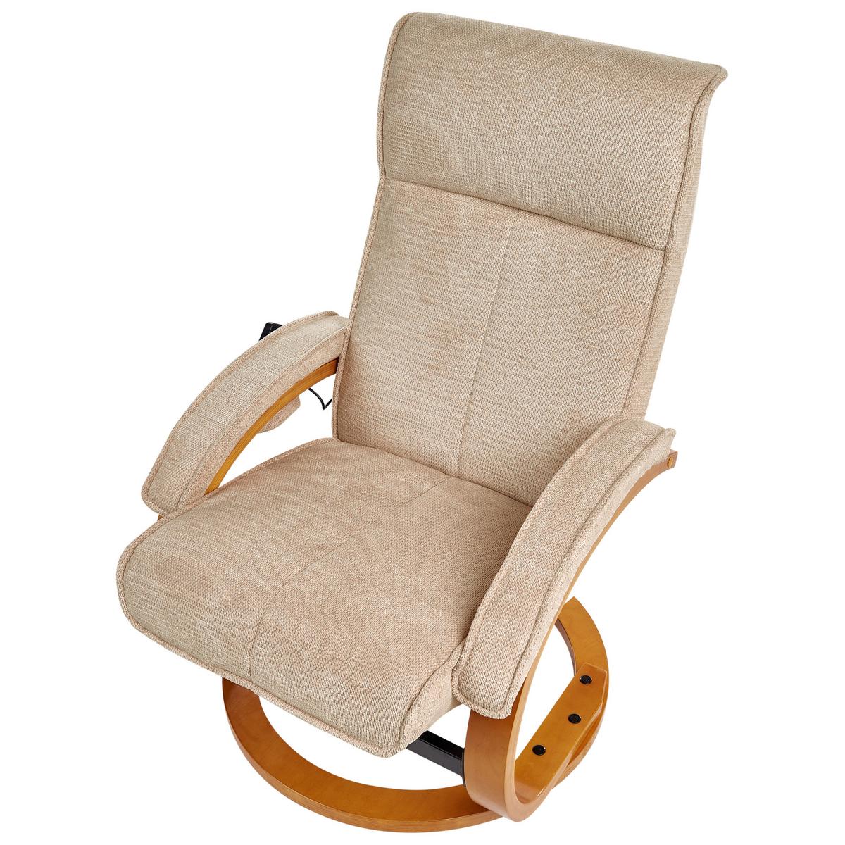 MASSAGESTUHL Beige Hero - Beige/Braun, Textil (51/102/80cm) - Beliani