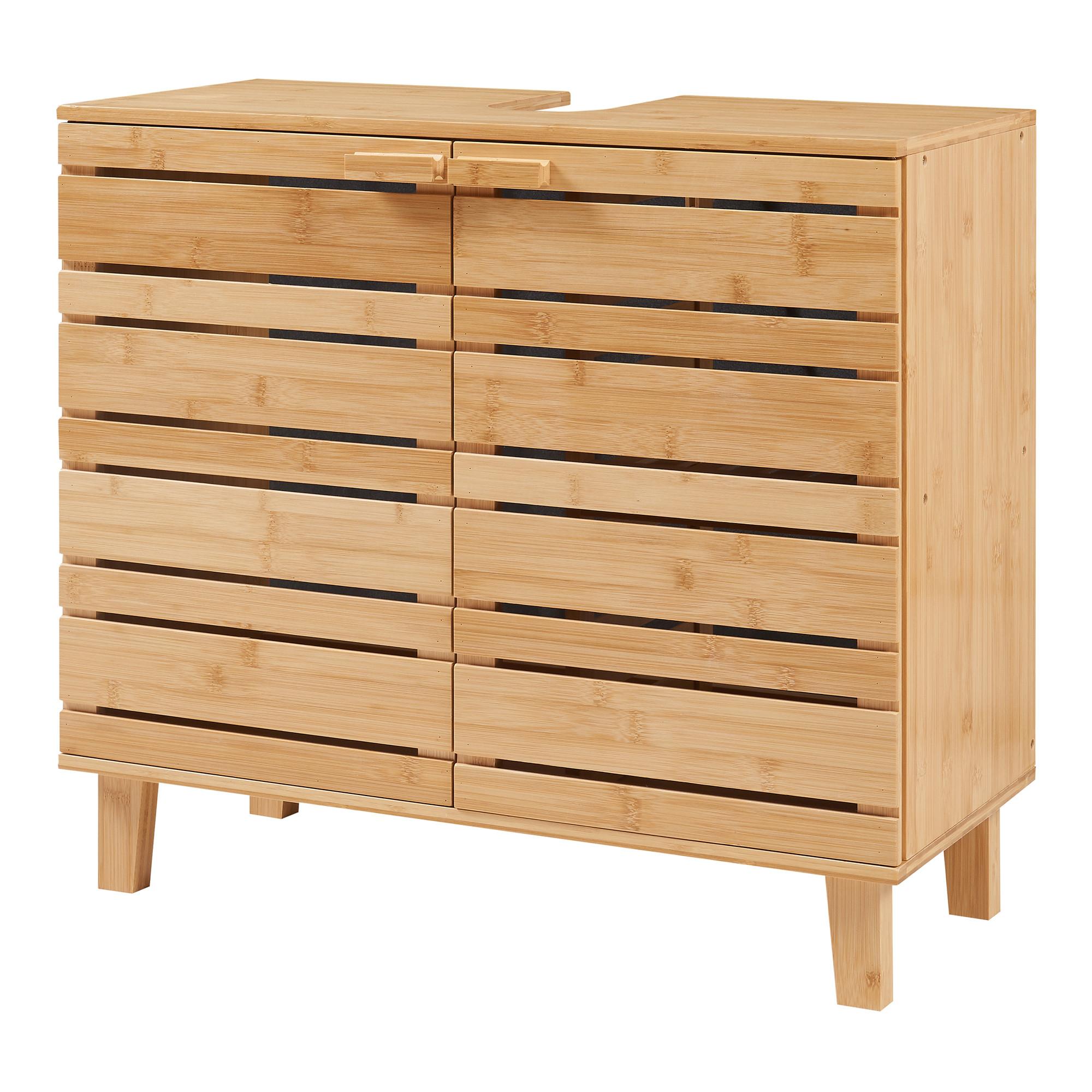 WASCHBECKENUNTERSCHRANK Epind - Naturfarben, Holz (66/60/30cm) - [en.casa]