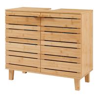 WASCHBECKENUNTERSCHRANK Epind - Naturfarben, Holz (66/60/30cm) - [en.casa]