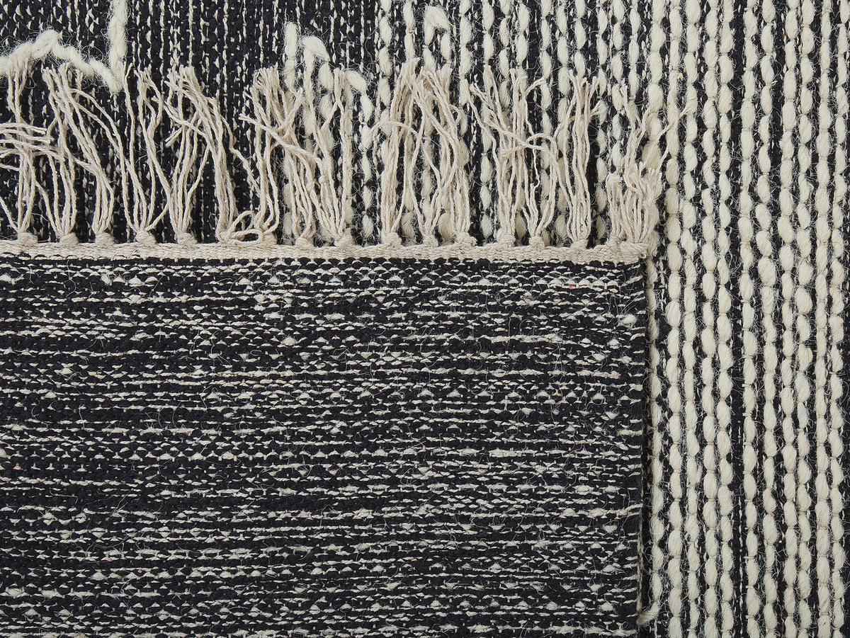KURZFLOR-TEPPICH Arbaa 200/140 cm - Schwarz, Textil (140/200cm) - Beliani