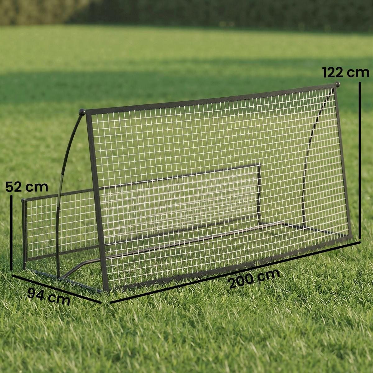 REBOUNDER Metall Fiberglas Schwarz - Schwarz, Metall (94/200cm) - SPORTNOW
