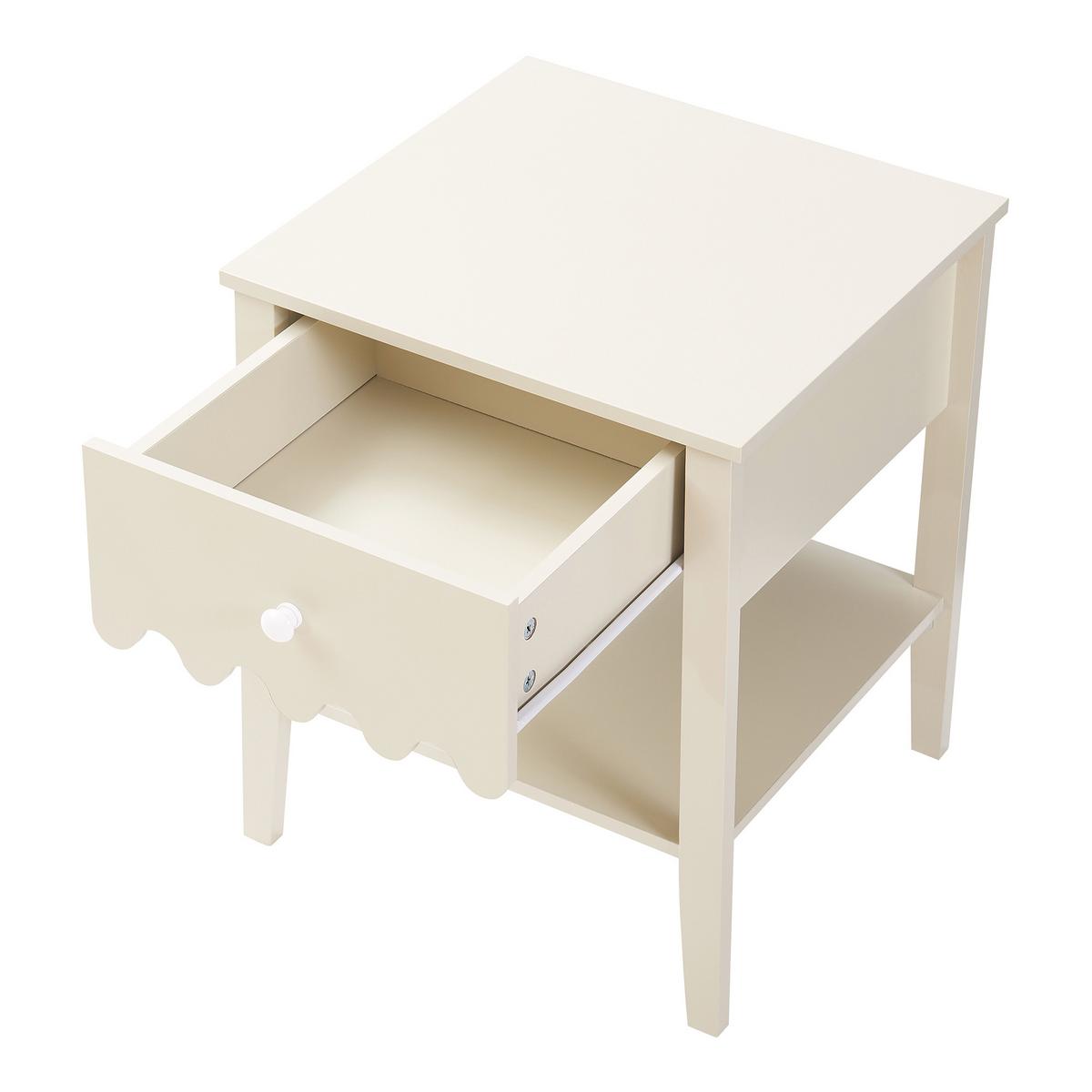 NACHTTISCH Luspoo I. - Creme, Holzwerkstoff (40/50/40cm) - [en.casa]