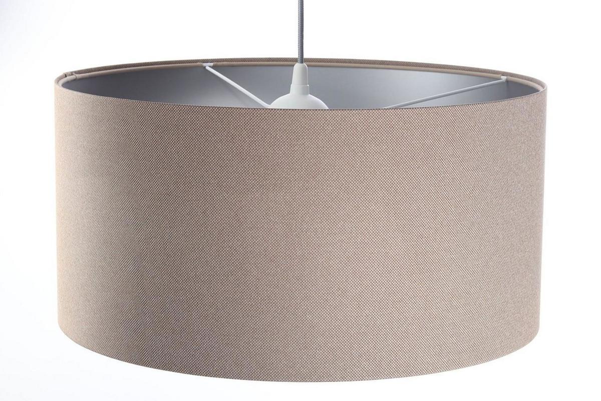 HÄNGELEUCHTE Silber 50/25 cm - Beige/Silberfarben, Kunststoff (50/0.8/25cm) - ONZENO