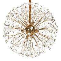 KRONLEUCHTER Glas Messing Timane - Transparent/Goldfarben, Glas (60/60/90cm) - Beliani