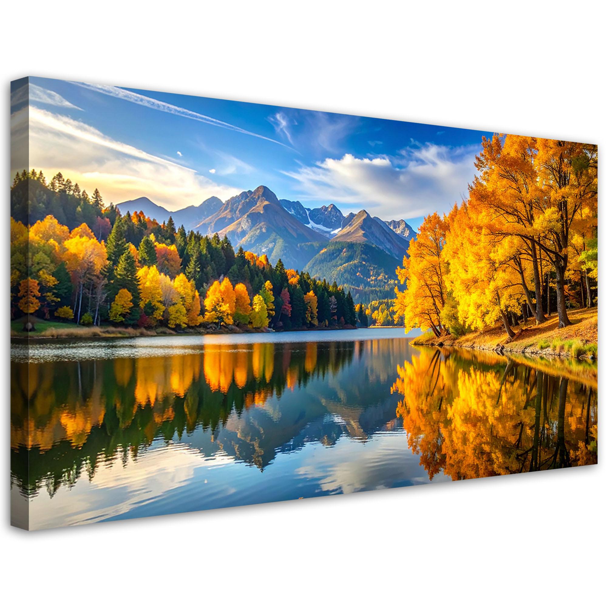 LEINWANDBILD Landschaften 80x40cm - Gelb, Textil (80/40cm) - Feeby