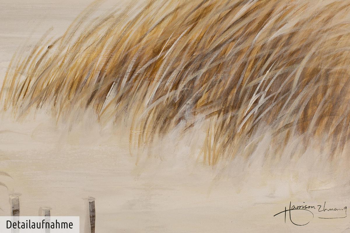 ACRYLBILD HANDGEMALT 90/60 cm - Beige, Holz/Textil (90/60cm) - KUNSTLOFT