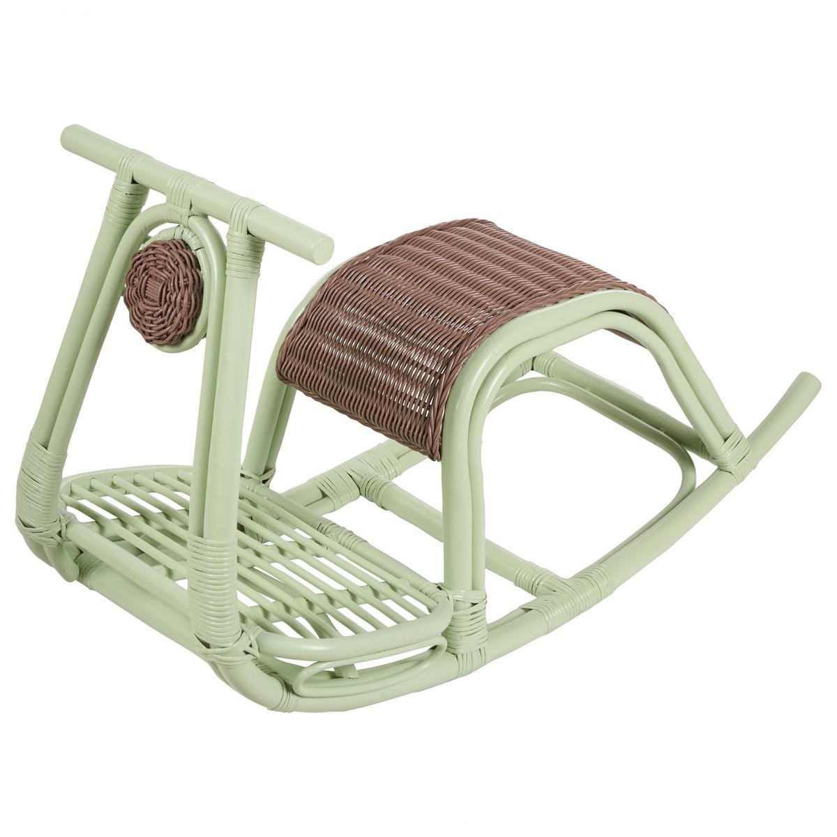 KINDERSESSEL Hellgrün Aspria - Hellgrün/Braun, Naturmaterialien (42/53/85cm) - Beliani