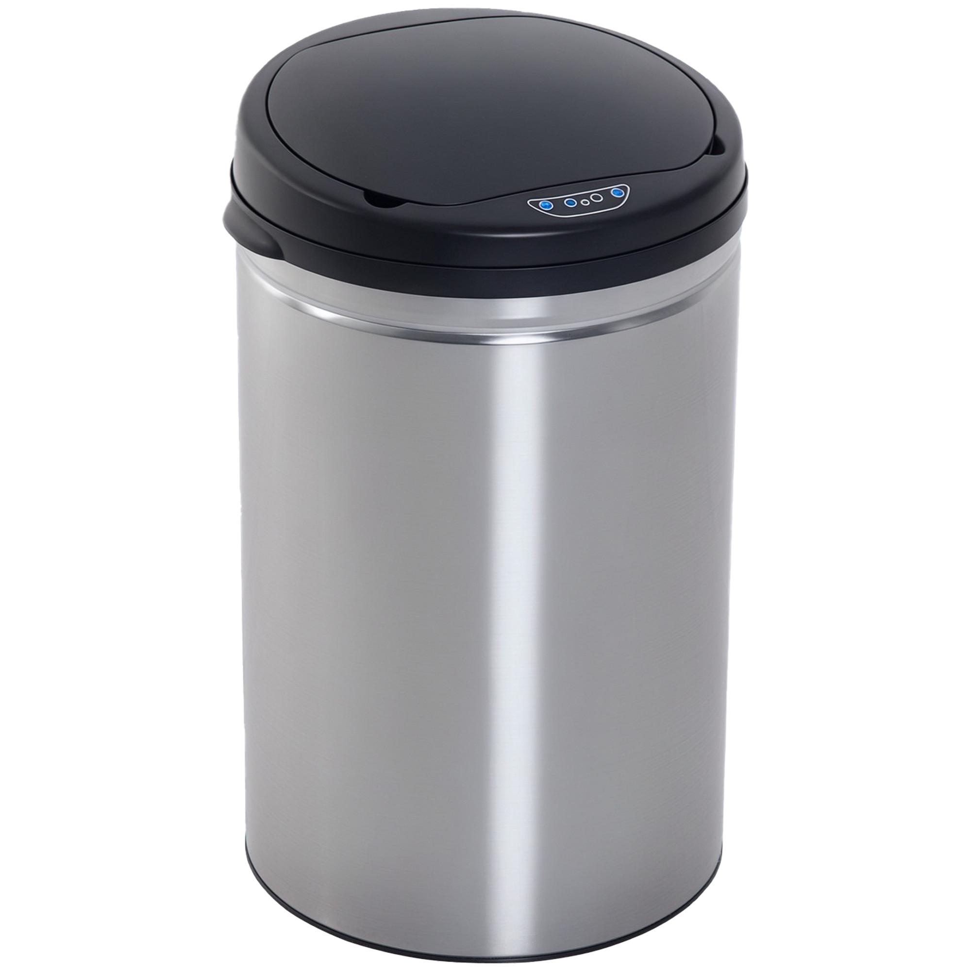 EDELSTAHL Automatik Mülleimer Abfalleimer IR Sensor Inneneimer rund 30L - Multicolor, Kunststoff (30.5/51.5/30.5cm) - HOMCOM