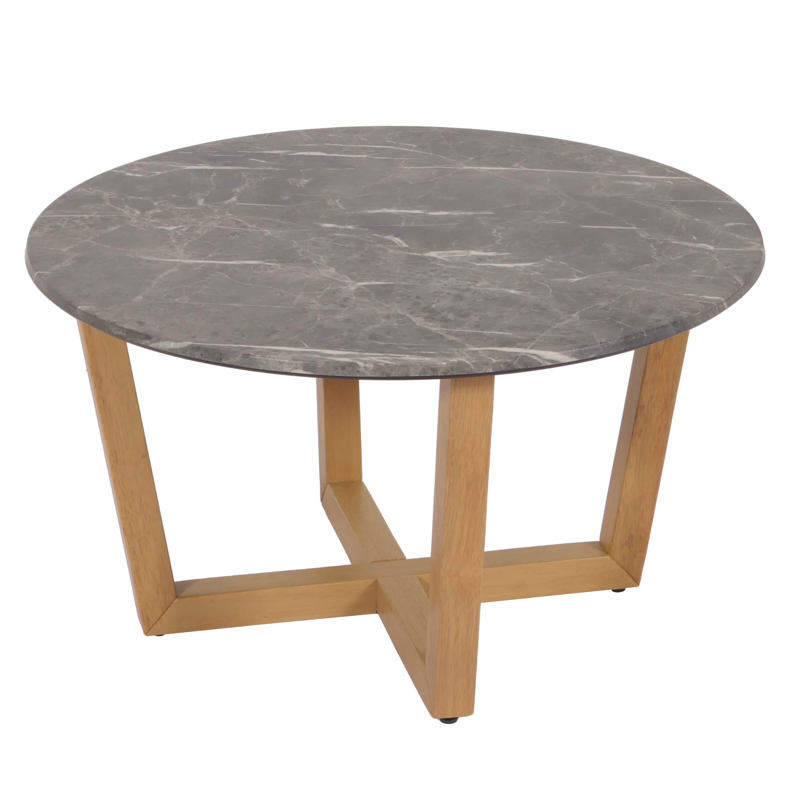 COUCHTISCH rund Steingrau - Grau, Holz (80/80/46cm) - MCW