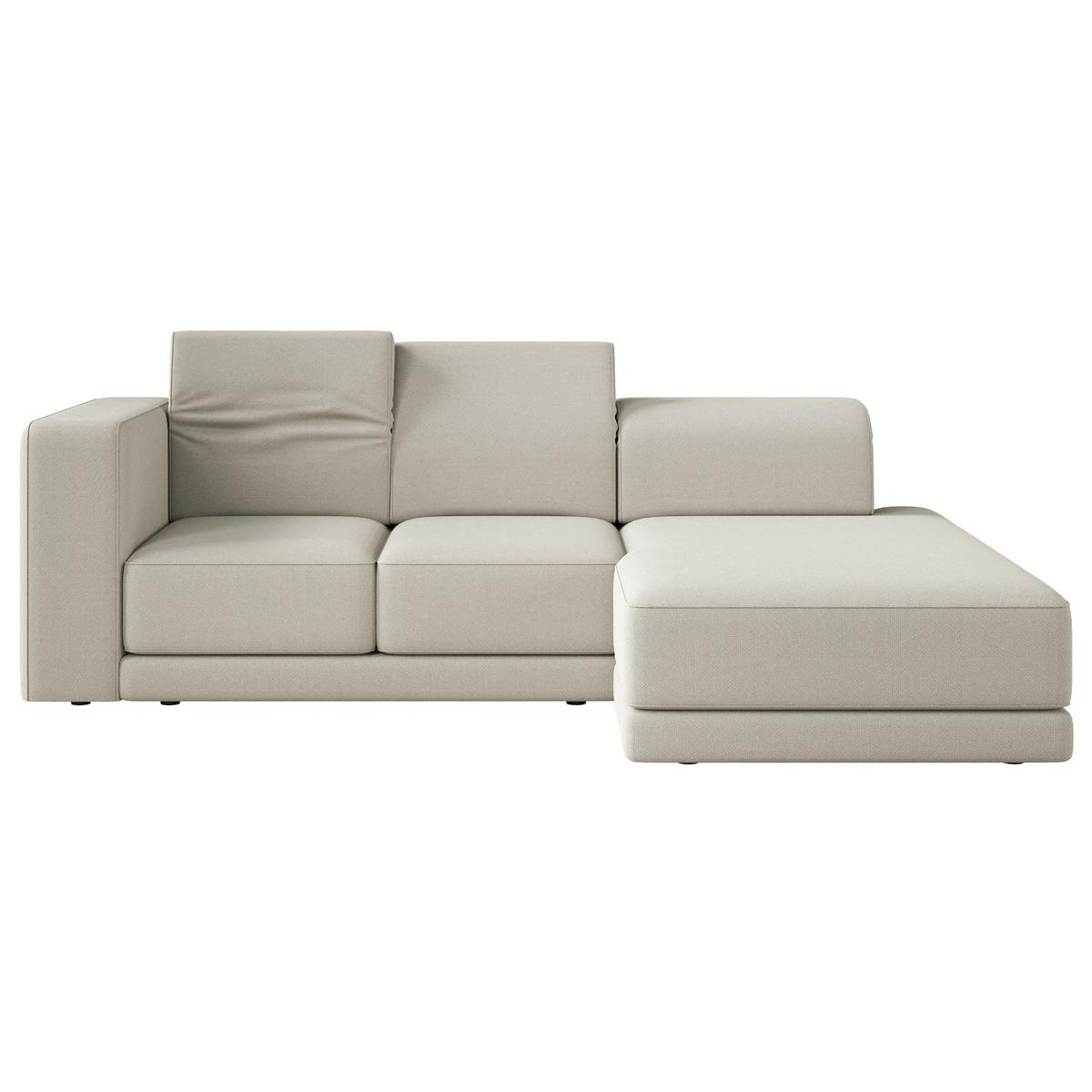 ECKSOFA Novals L-Form, 4-Sitzer, rechts 278 cm - Taupe/Schwarz, Holz/Kunststoff (168/278cm) - Selsey
