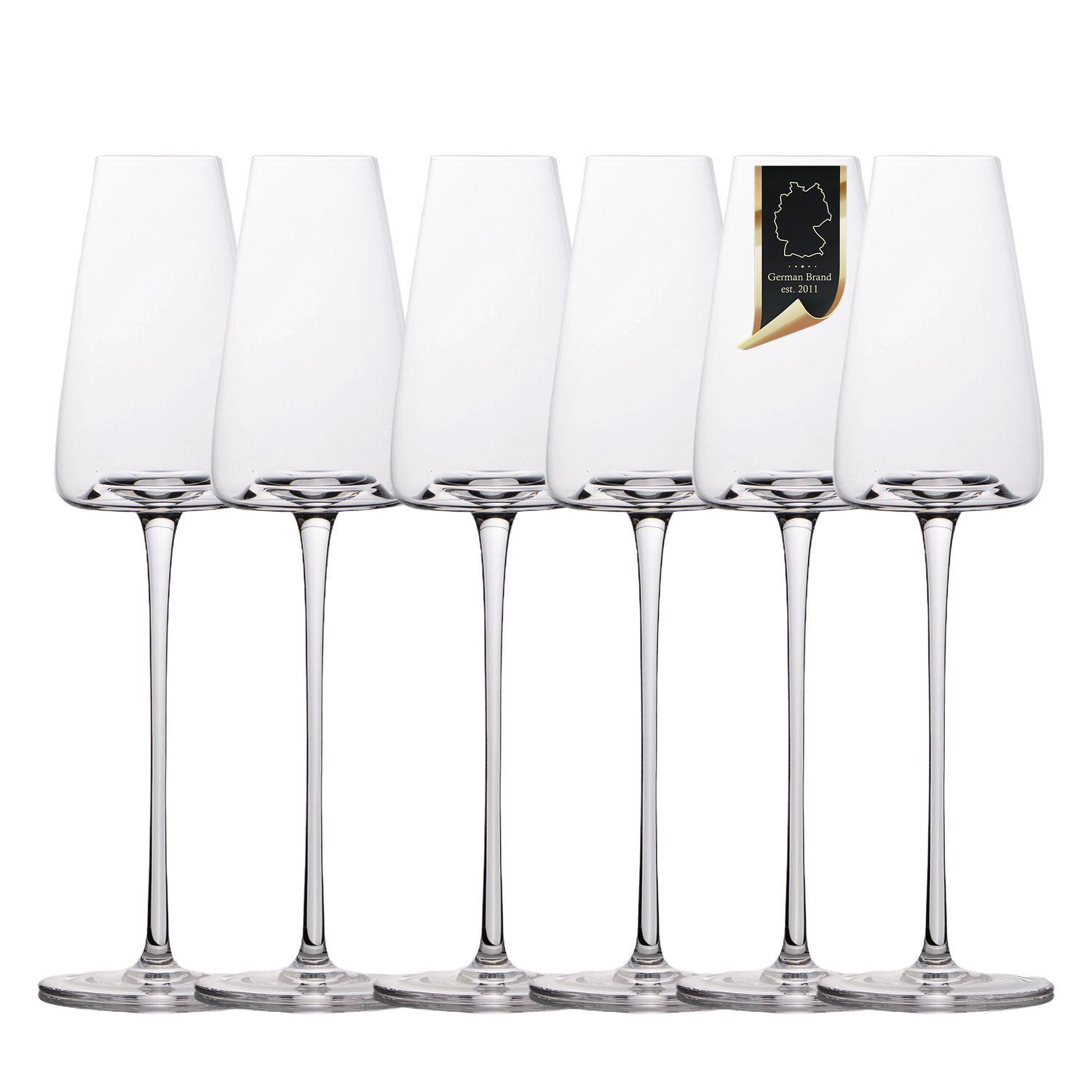 CHAMPAGNERGLÄSER 220 ml (6er-Set) - Transparent, Glas (0.2L) - Intirilife