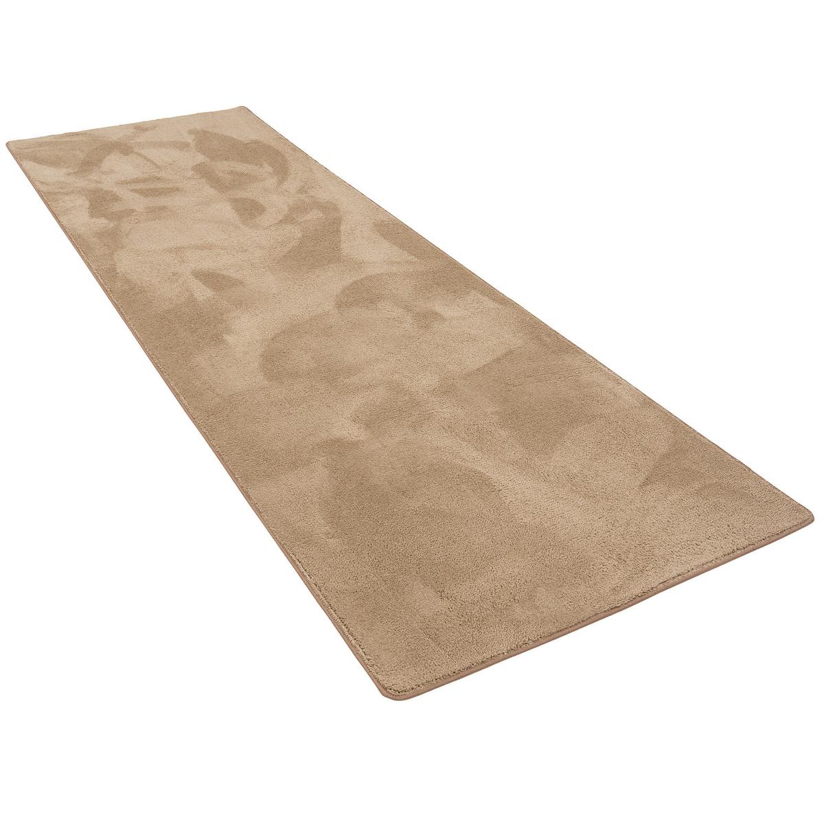 LUXUS SUPER SOFT HOCHFLOR LANGFLOR TEPPICH LÄUFER DELUXE - Taupe, Textil (80/240cm) - Snapstyle