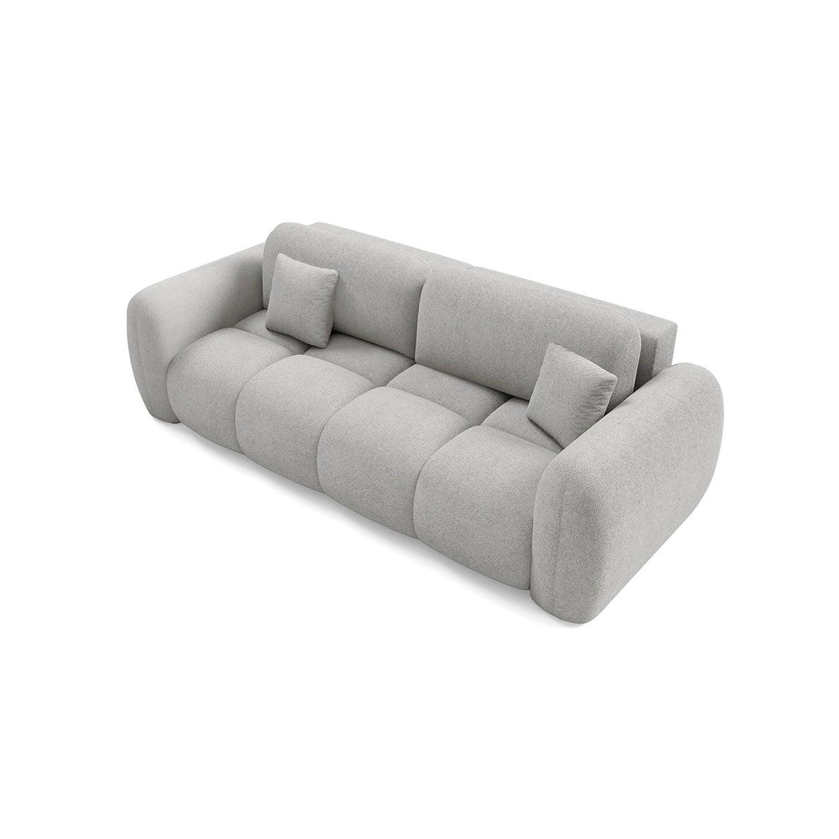 SOFA Livio 3 Sitzplätze Hellgrau - Grau, Holz (270/95/121cm) - Petits-meubles