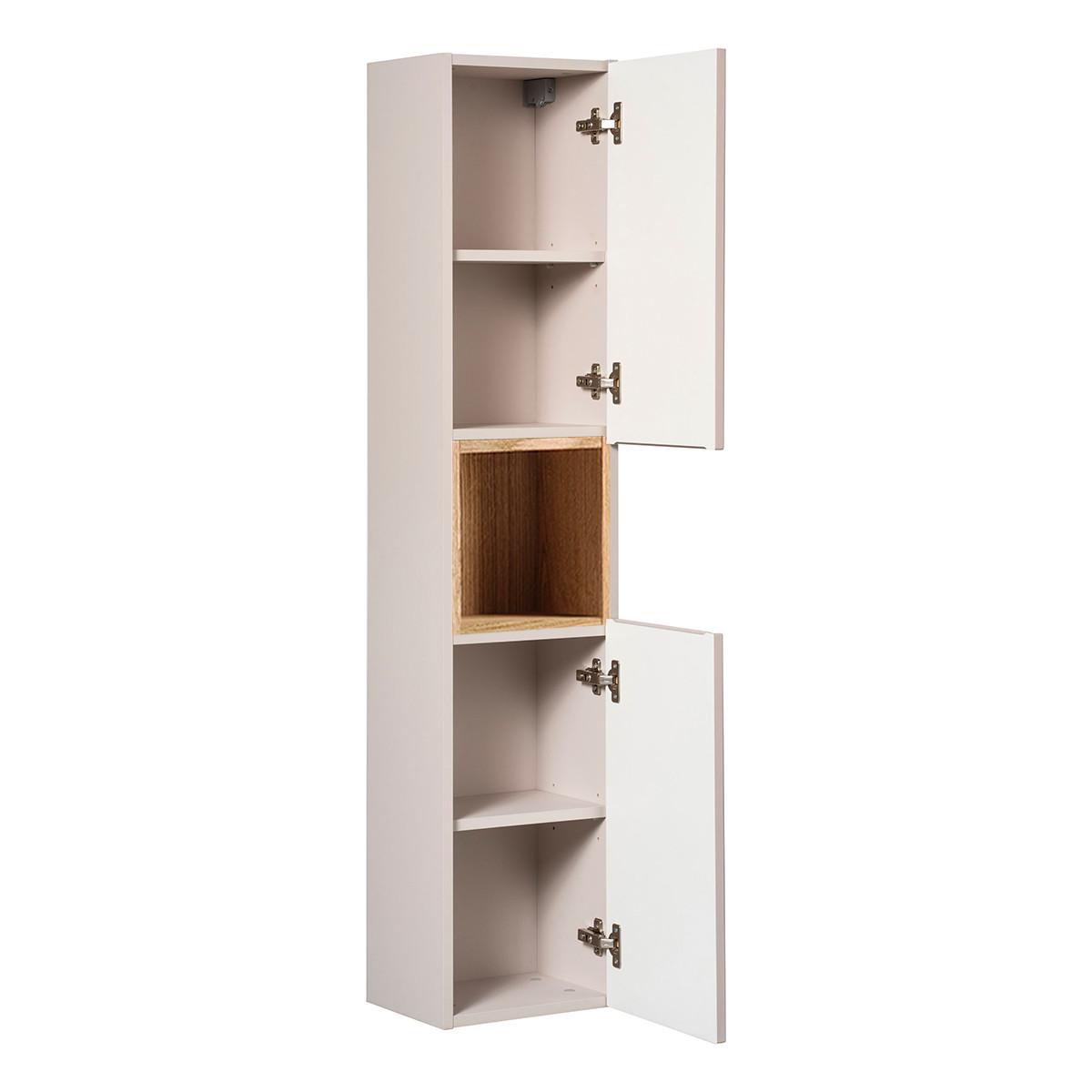 BADMÖBEL 80.4cm Riva 2er-Set Kaschmir und Holz - Beige, Holzwerkstoff (80.4/59/40cm) - Petits-meubles
