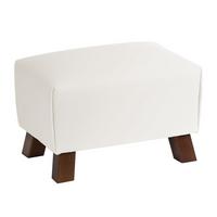POLSTERHOCKER Kaylah pigmentiertes Nappaleder weiß - Weiß, Leder (28/28/40cm) - 58aufmkessel