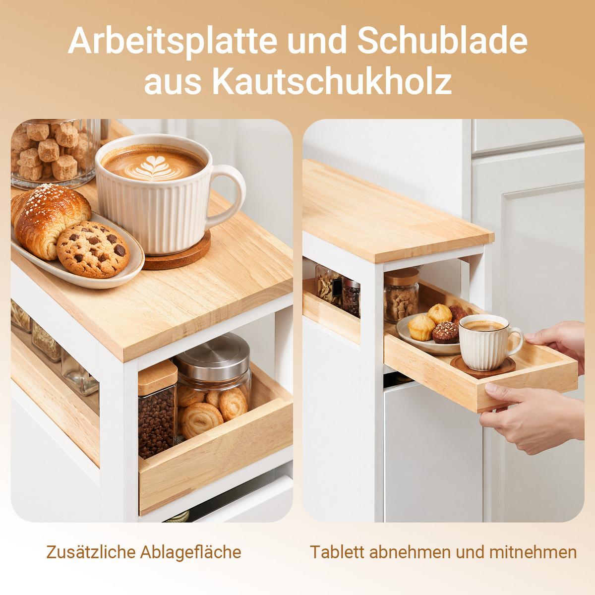NISCHENREGAL Weiß - Weiß/Naturfarben, Holzwerkstoff (20/79/51cm) - SoBuy