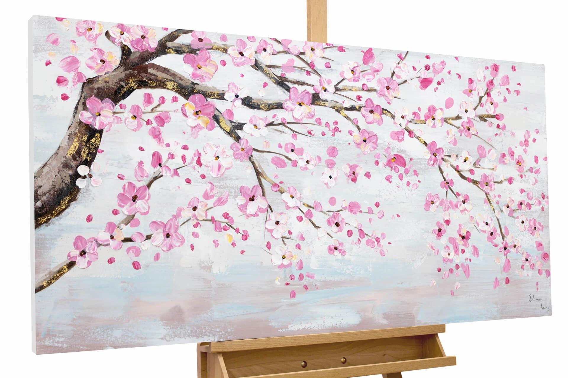 ÖLGEMÄLDE 120/60 cm - Pink, Holz/Textil (120/60cm) - KUNSTLOFT