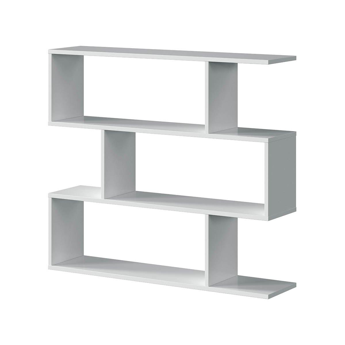 REGAL mit 3 Ebenen L110 cm - Athena - Weiß, Holzwerkstoff (24/97/11.5cm) - Calicosy