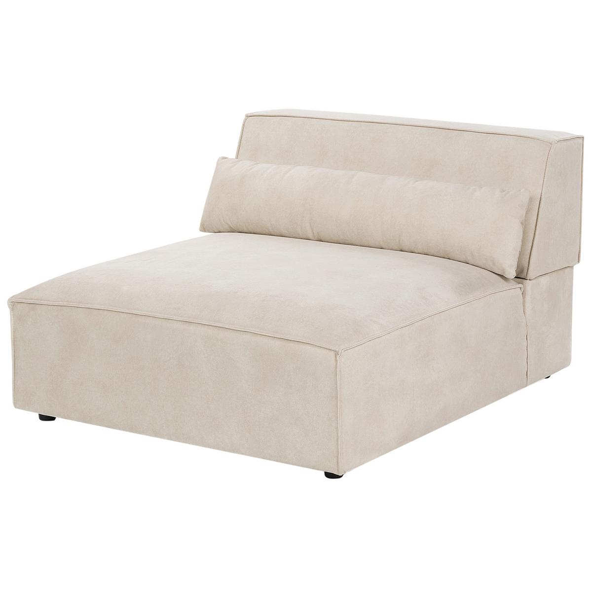 MODULSOFA 2-Sitzer Samtstoff Hellbeige Hellnar - Beige, Textil (204/70/126cm) - Beliani