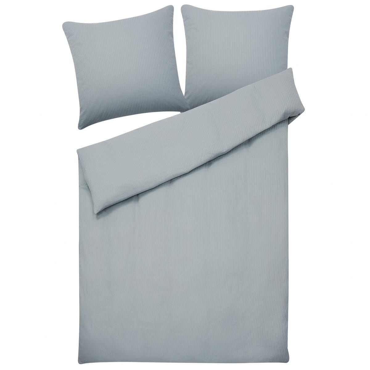 BETTWÄSCHE SET Avondale 155x220 cm - Grau, Textil (155/220cm) - Beliani