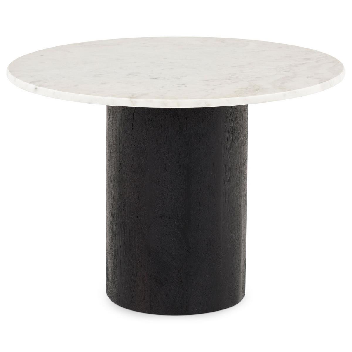 COUCHTISCH YAMUNA weiß/schwarz - Schwarz/Weiß, Holz/Naturmaterialen (60/60/42cm) - IDIMEX