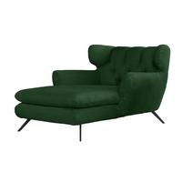 LONGSEAT CHAMRE Smaragdgrün Cord - Smaragdgrün/Schwarz, Textil/Metall (130/95/160cm) - KAWOLA