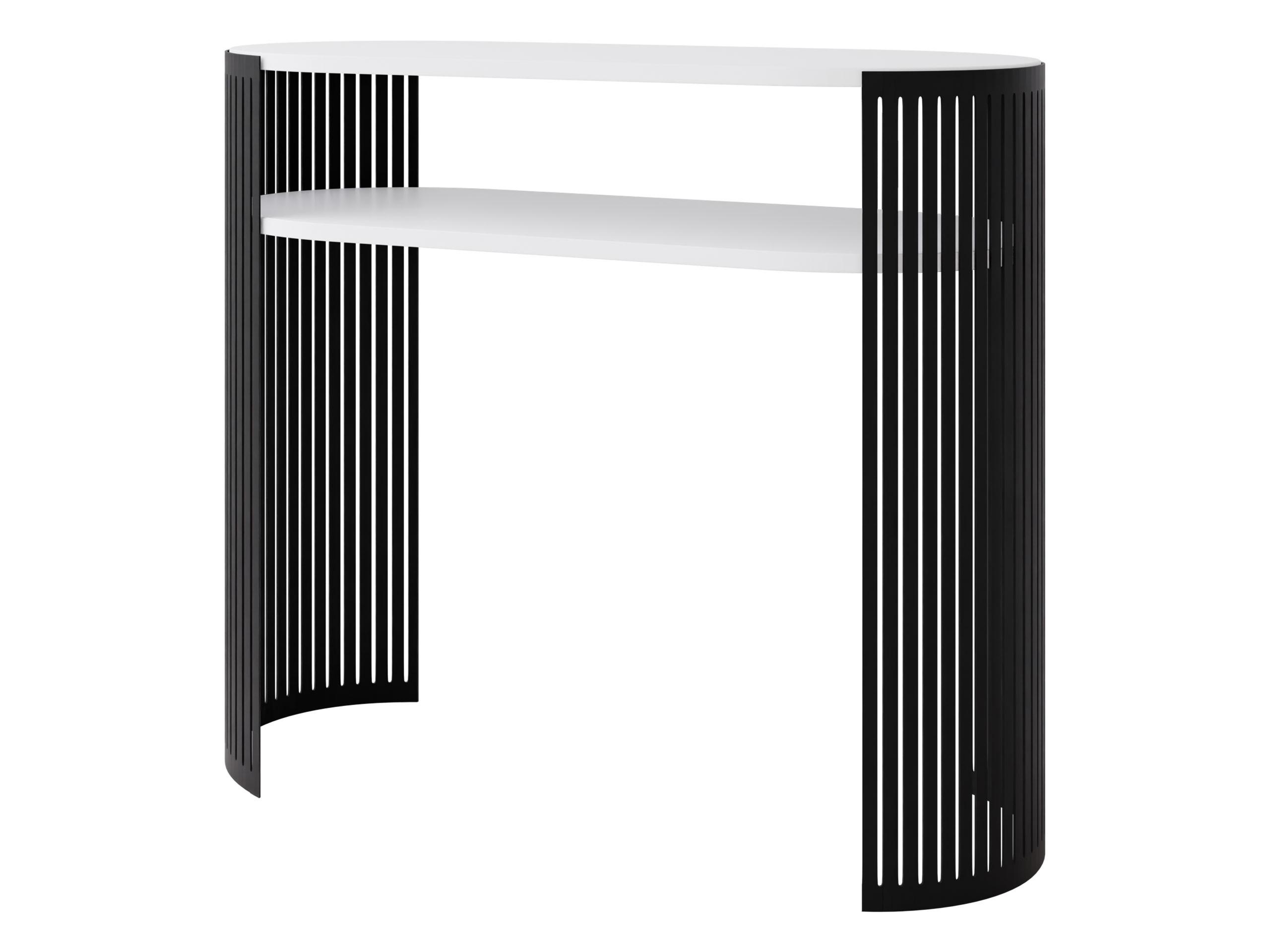 KONSOLENTISCH Fikoli - Schwarz/Weiß, Holzwerkstoff/Metall (30/100/86cm) - MIRJAN24