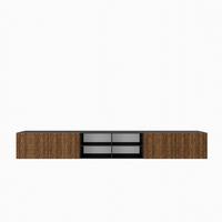 LOWBOARD ROVA 300/41/40 cm, Hängender TV-Schrank Schwarz / Eichefarben - Eichefarben/Schwarz, Holzwerkstoff (300/41/40cm) - MASSENO