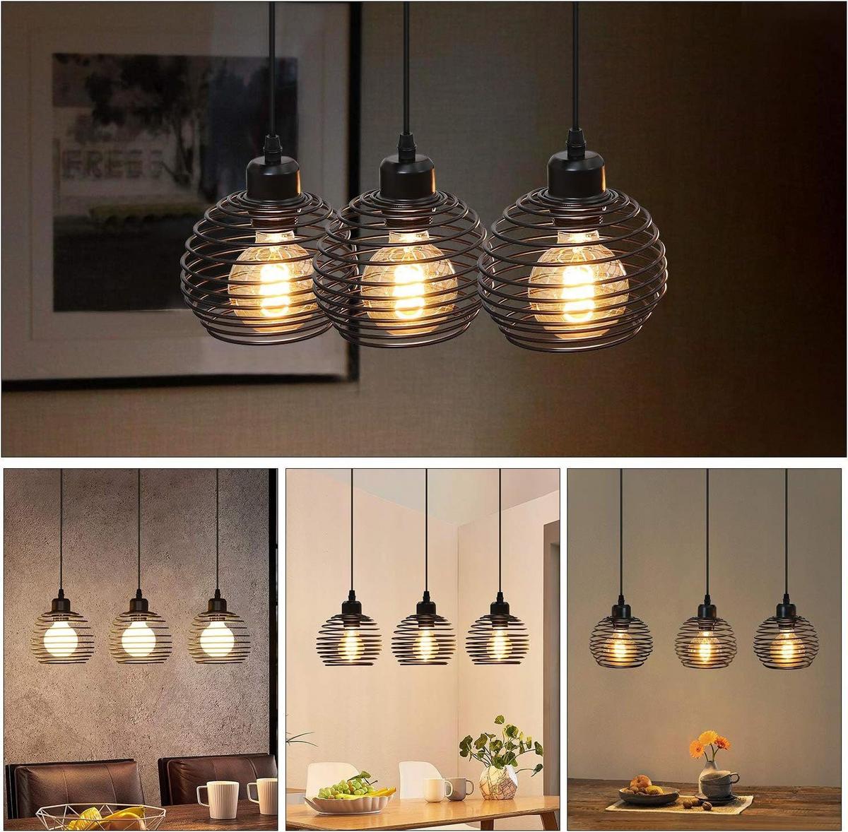 PENDELLEUCHTE Walburga 3-flammig 50/15/144 cm - Schwarz, Metall (50/15/144cm) - Nettlife