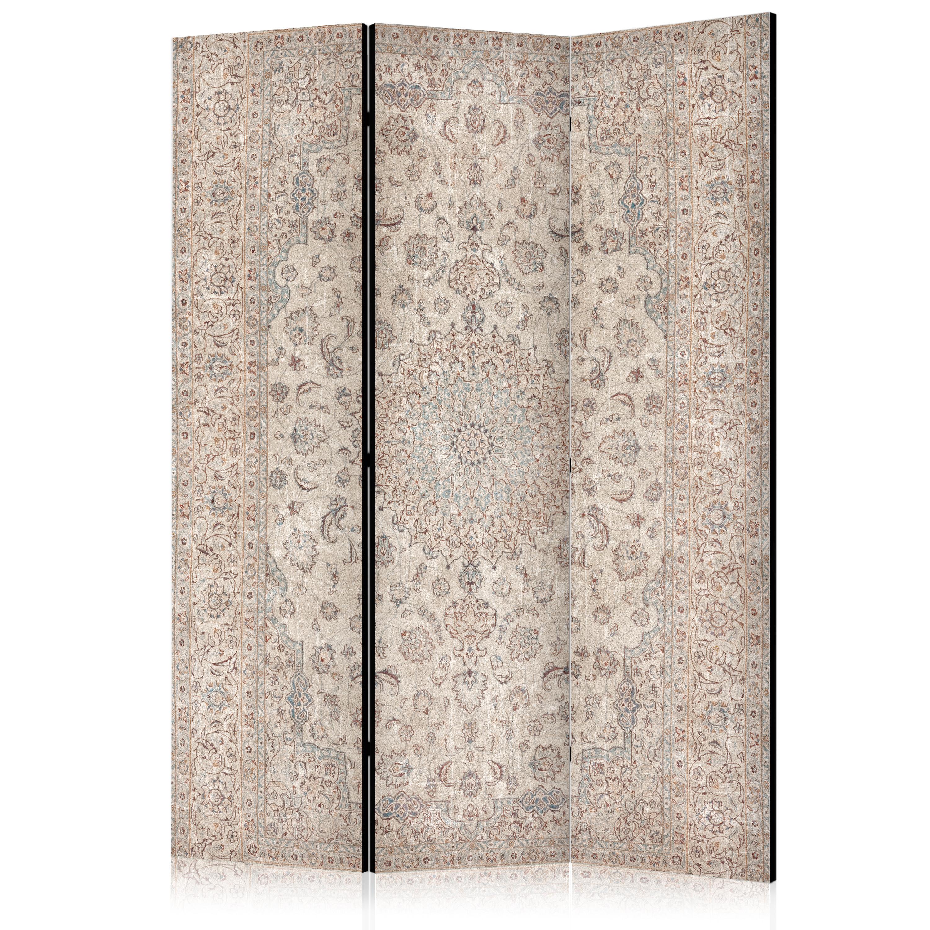 PARAVENT Einseitig Bedruckter 3-tlg 135x172 cm Mandala Boho Stil - Beige, Holz/Textil (135/172/3cm) - Muralo