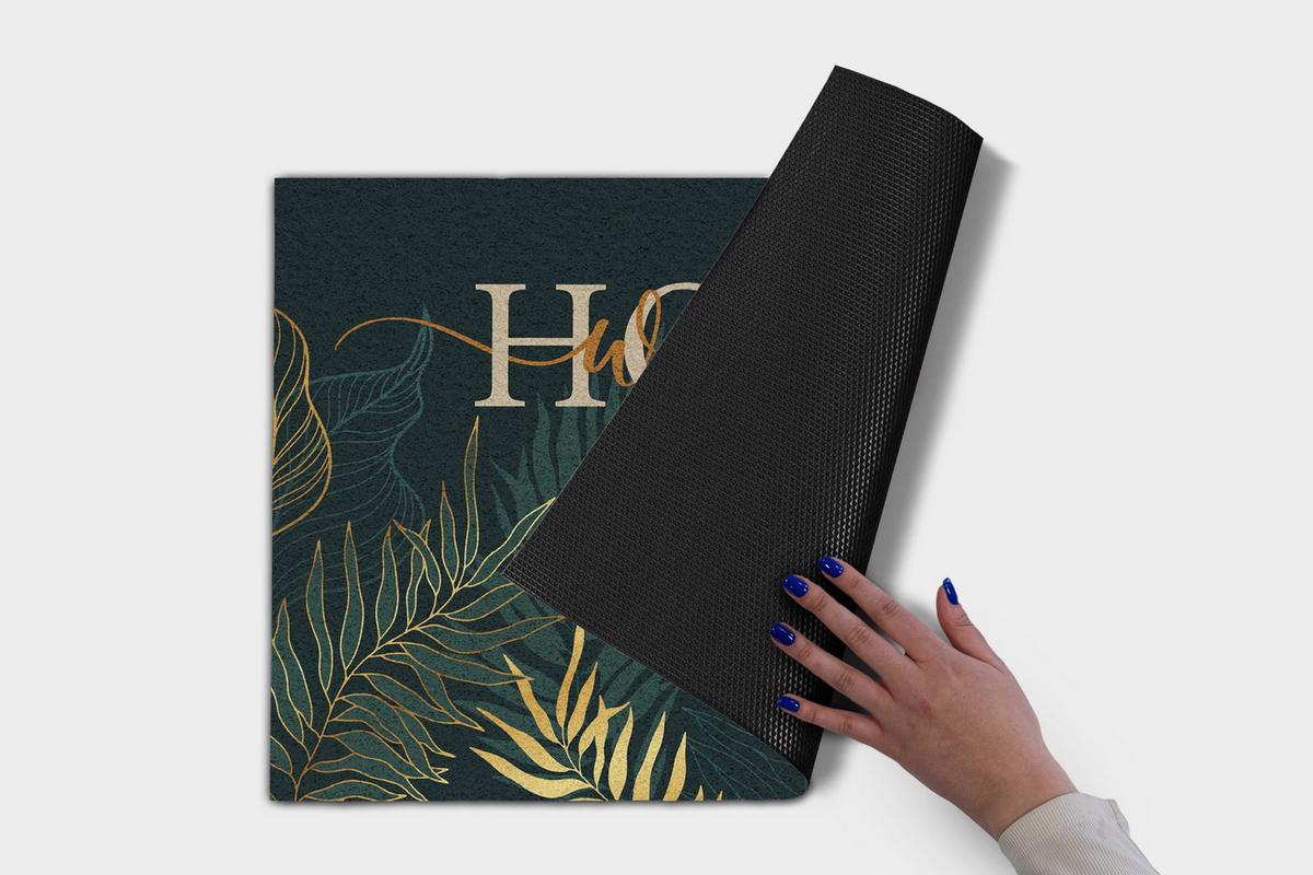 FUSSMATTE 60 x 40 cm Welcome Home - Waldgrün, Textil (60/40cm) - TULUP