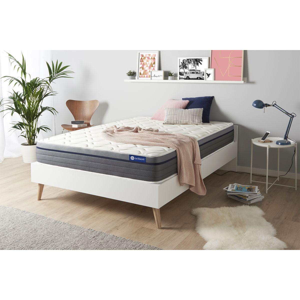 MATRATZE Actimemo zen Memory-Schaum 130 x 190 cm h1 - Weiß, Textil (130/190cm) - ACTISOM