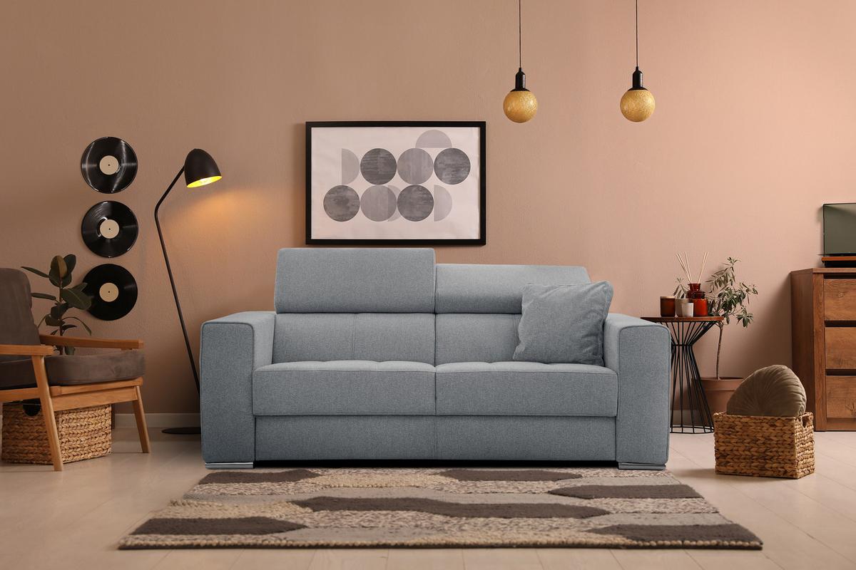 SOFA QUARTZ 3-Sitzer, grau - Grau, Holzwerkstoff/Textil (202/80/102cm) - Wozimo