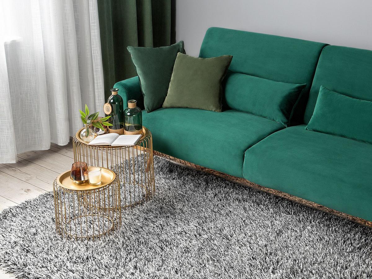 SHAGGY-TEPPICH Cide 230/160 cm - Schwarz, Kunststoff (160/230cm) - Beliani