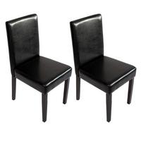 ESSZIMMERSTUHL Hochglanz Schwarz 2er-Set - Schwarz Hochglanz/Schwarz, Textil (43/90/56cm) - MCW