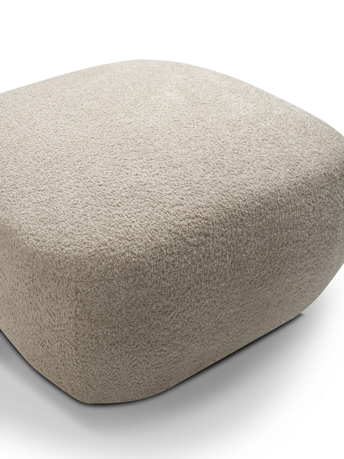 POLSTERHOCKER AMICO Modern Sitzhocker, Fußhocker Beige - Beige, Holzwerkstoff/Kunststoff (75/39/75cm) - MASSENO