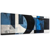 LEINWANDBILD 3D und geometrisch 120x40cm - Blau, Textil (120/40cm) - Feeby