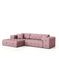 ECKSOFA Chantal - Pink, Holzwerkstoff/Textil (266/171cm) - Fun Möbel
