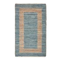 FLICKENTEPPICH Veranda, Hanf & Baumwolle 120/170 cm - Grau, Textil (120/170cm) - Homescapes