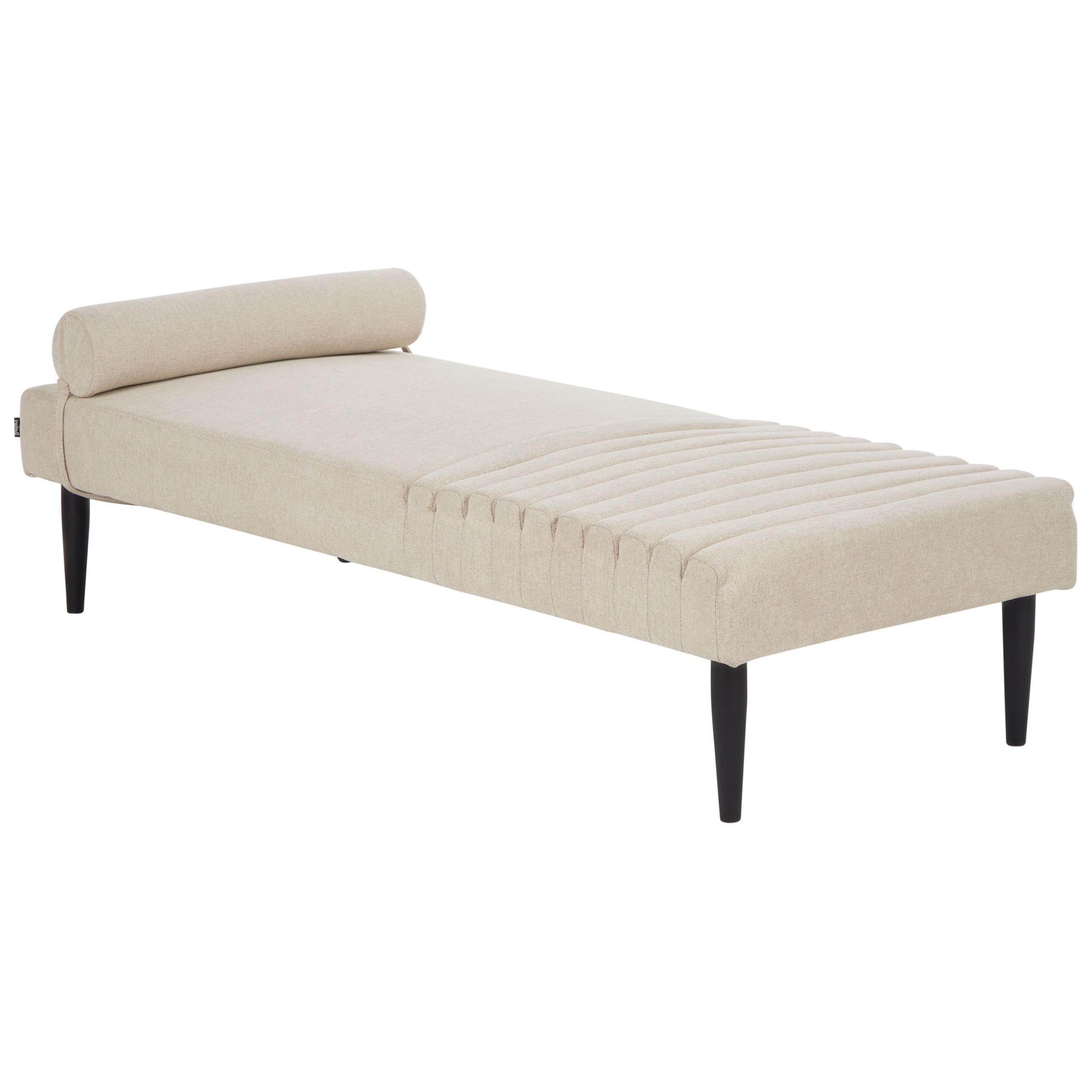 CHAISELONGUE Stoff Beige Mauriac - Beige, Textil (74/40/180cm) - Beliani
